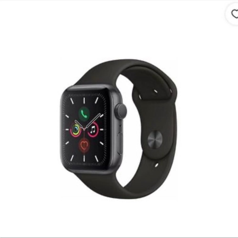 Apple Watch Series 5 space gray aluminum case black sports band 44mm Model A2093
